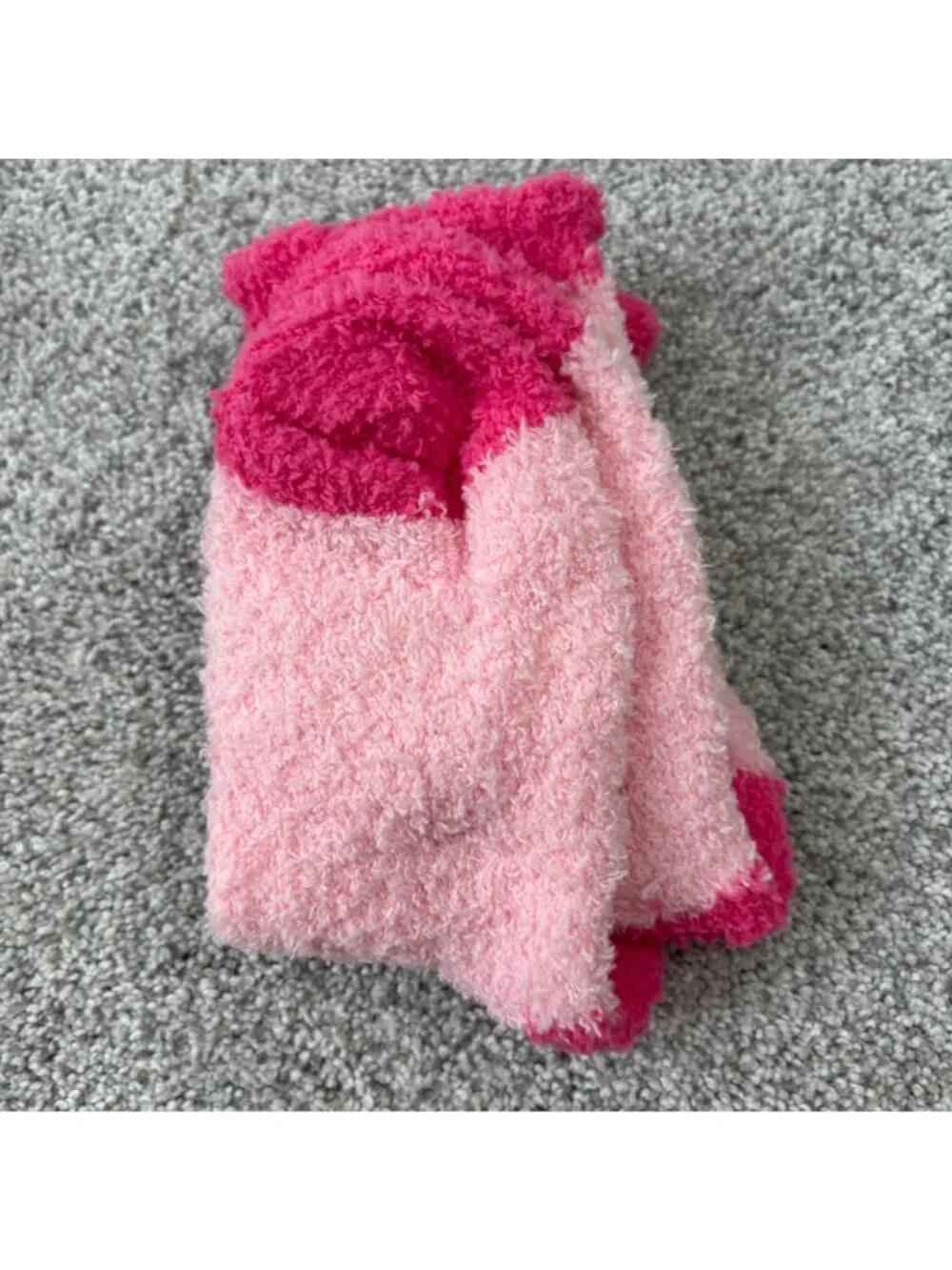 Fuzzy Socks New Pink Multicolored one size Womens medium